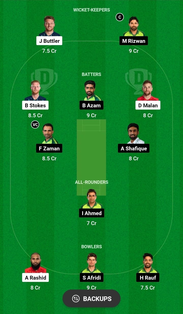 ENG VS PAK Dream11 Team Today Selection list Captain And Vice-Captain