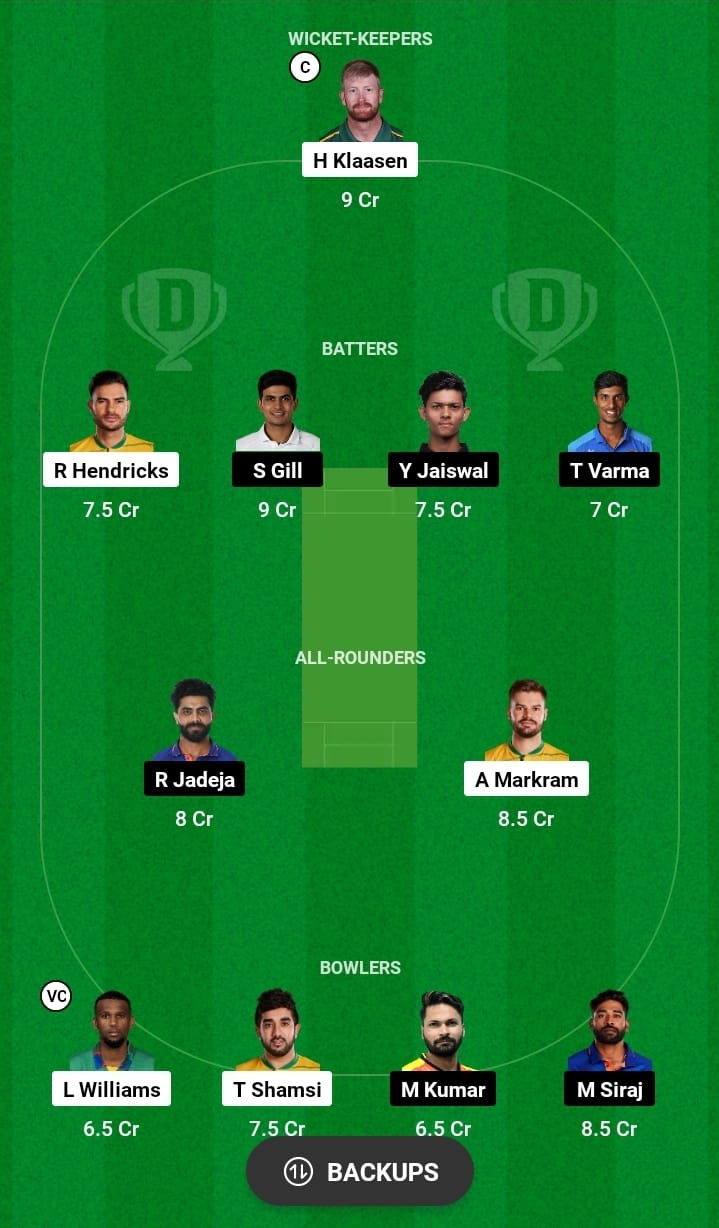 India vs South Africa dream11 prediction winning team