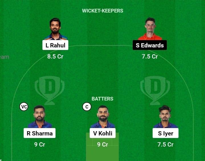 IND vs NED Dream11 100% Prediction : भारत और नीदरलैंड के मैच में इन खिलाड़ियों को चुनकर बना सकते हैं आज का सबसे बेस्ट dream11 टीम