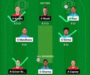 IND-W VS ENG-W T20I Dream11 Winning Captain & Vice Captain :नताली साइवर-ब्रंट और हरमनप्रीत कौर में से किसे बनाएं आज का कप्तान और उप कप्तान,जल्दी देखें आज का बेस्ट dream11 टीम